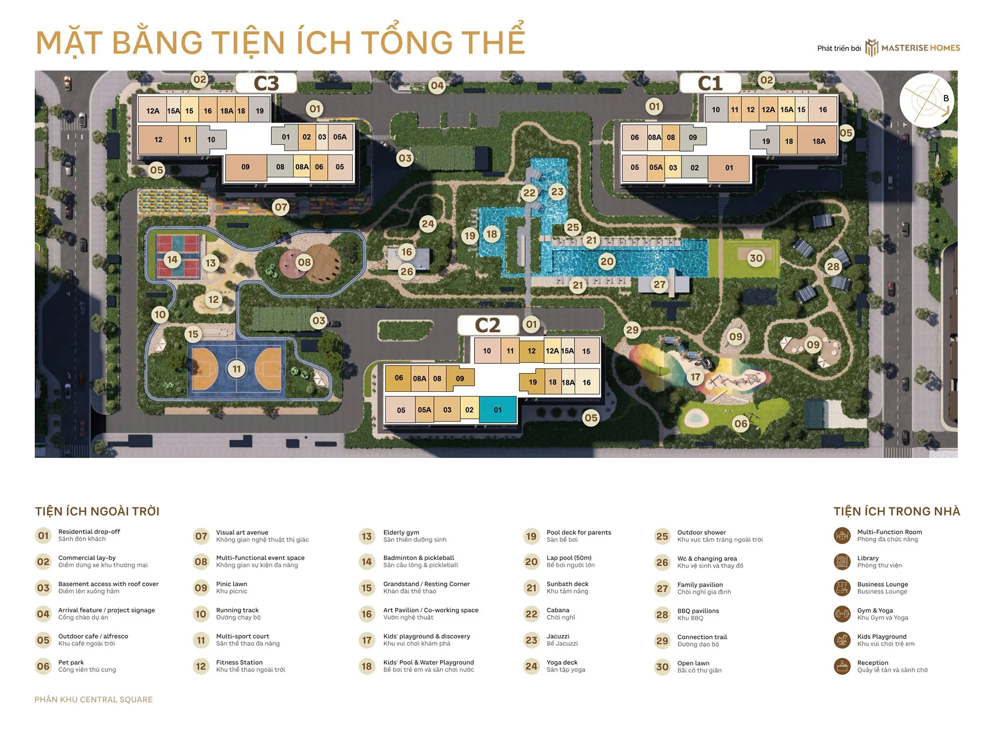 Mặt bằng tổng thể Masteri Trinity Square