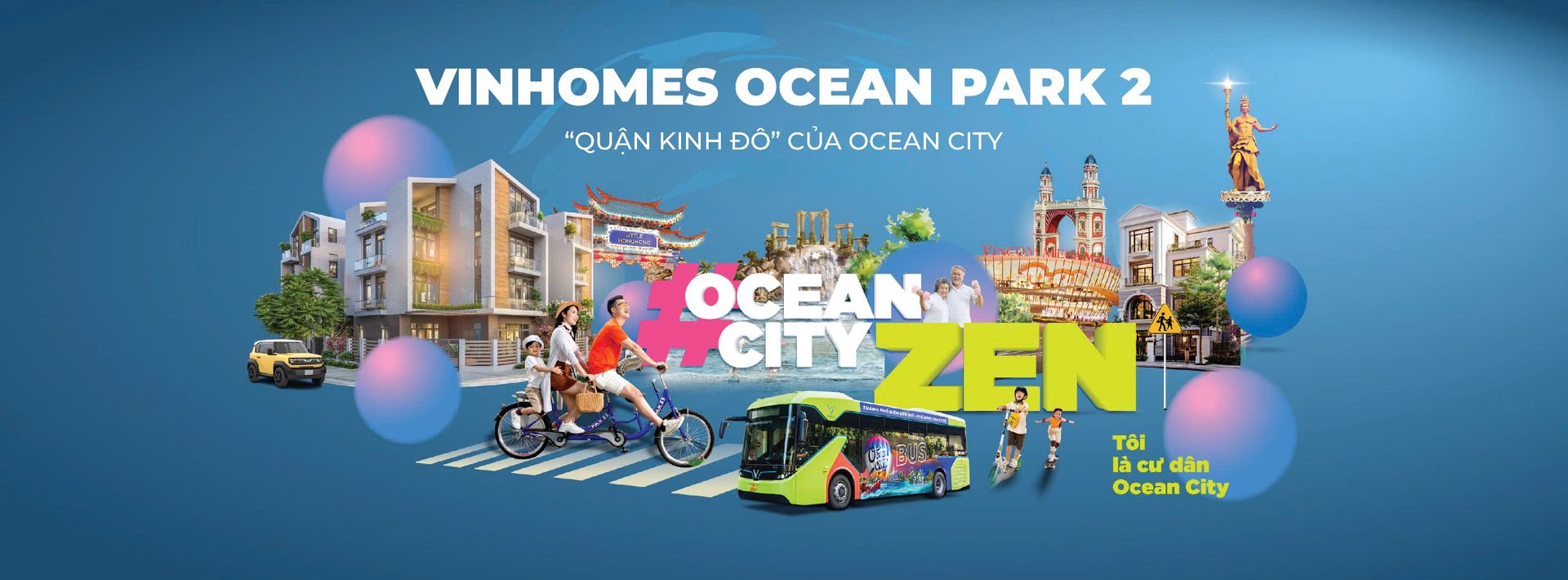 Phối cảnh đại đô thị Vinhomes Ocean Park 2-3 Văn Giang Hưng Yên
