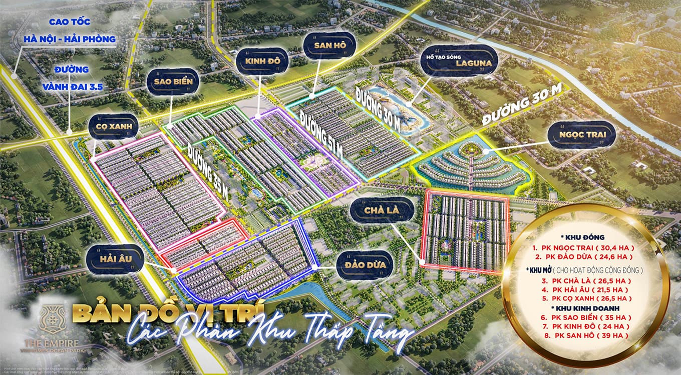 Mặt bằng tổng khu Vinhomes Ocean Park 2