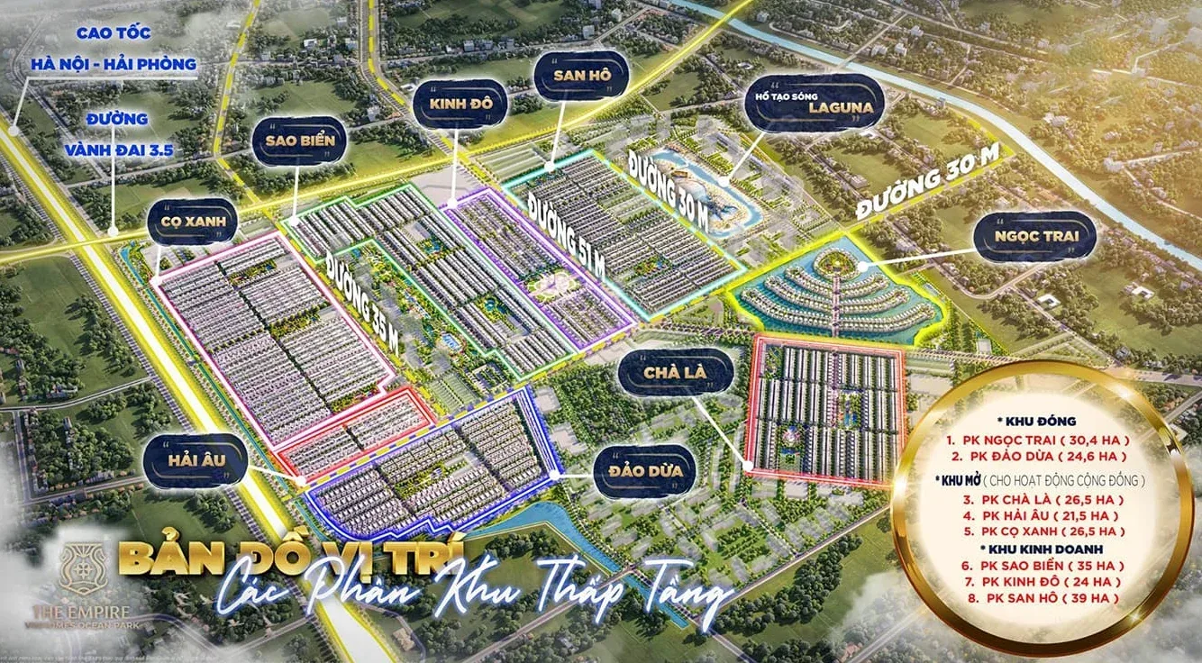Mặt bằng tổng khu Vinhomes Ocean Park 2